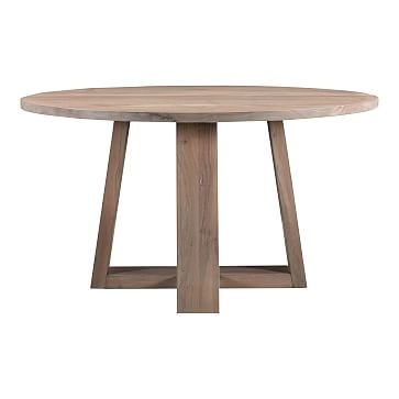 Angled Cross Legs Dining Table,Solid Acacia, - Image 0