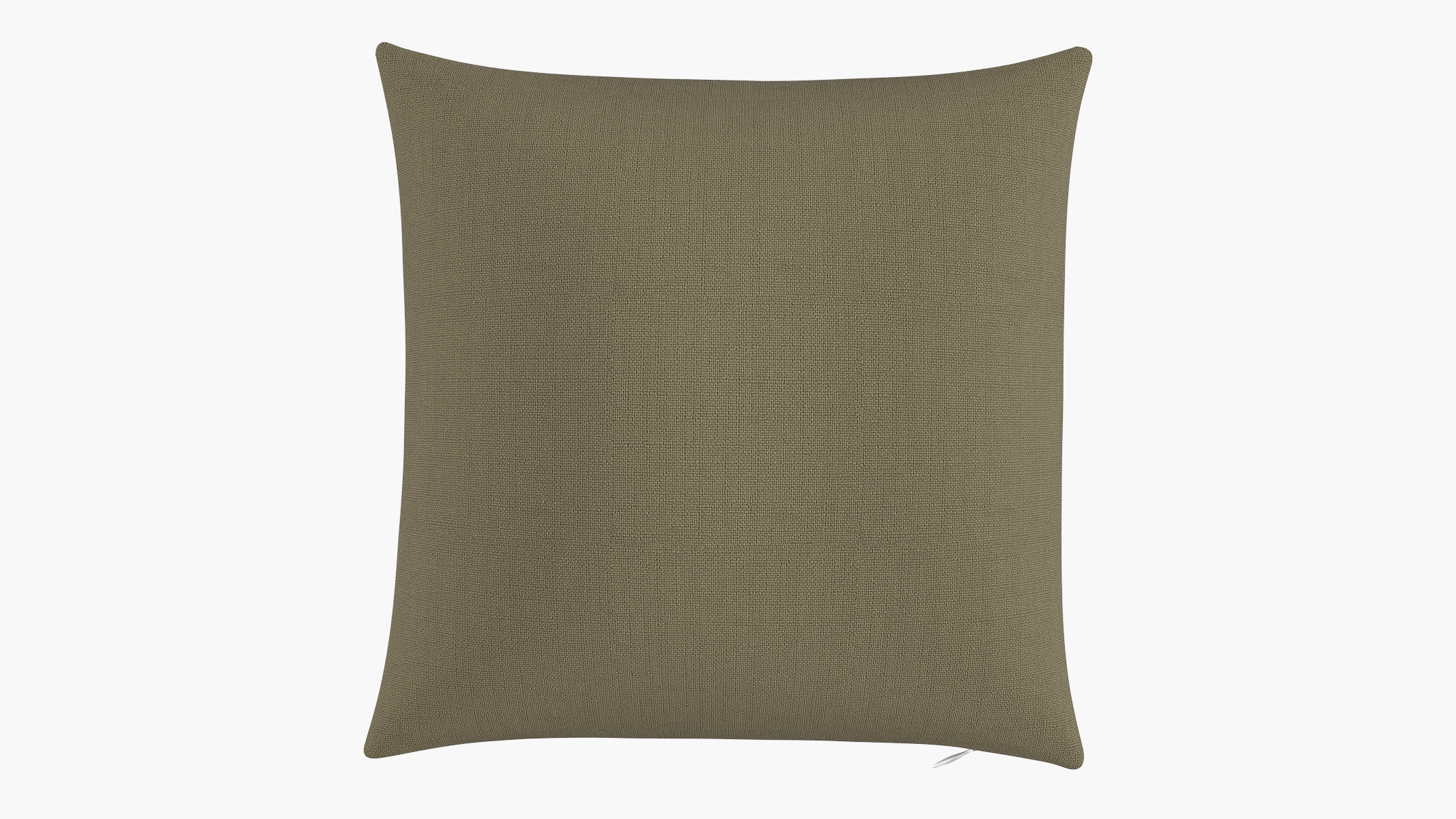Throw Pillow, Olive Linen, 18" x 18" - Image 0