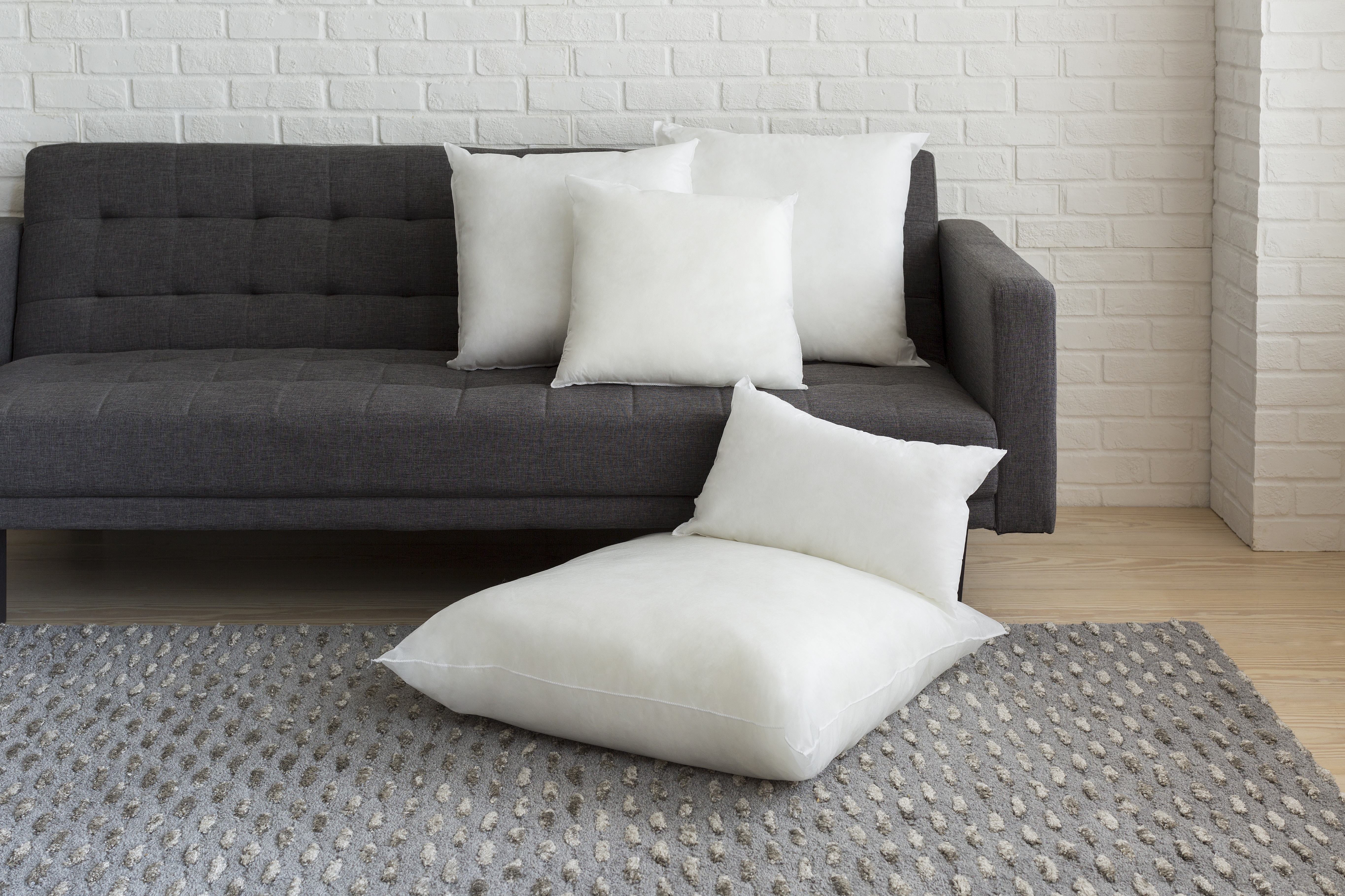 Surya Pillow Insert POLY-1000 10"L x 18"W Pillow Insert - Image 1