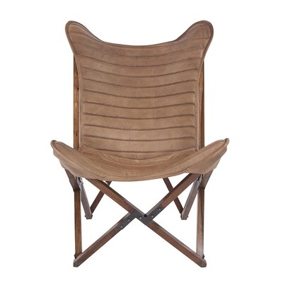 Keila Leather Sling Lounge Chair - Image 0