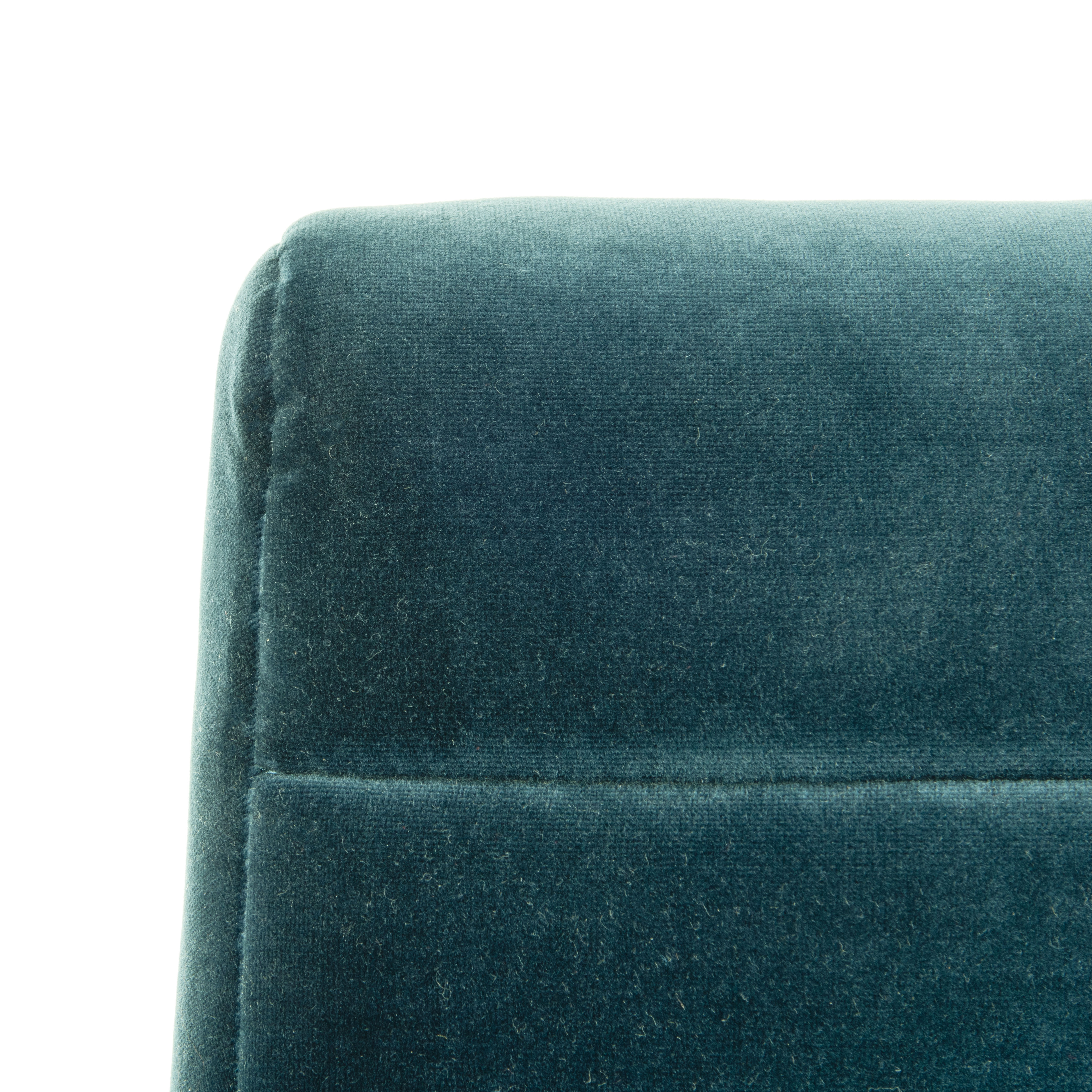 Willow Channel Tufted Arm Chair - Dark Teal/Dark Walnut - Arlo Home - Image 3