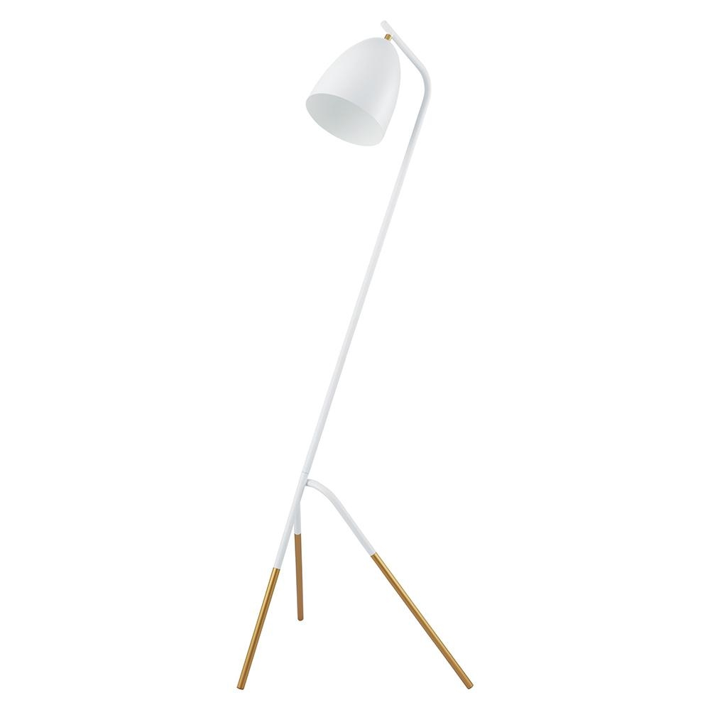 Eglo Westlinton 59.06 in. White/Gold Floor Lamp with White Metal Shade - Image 0