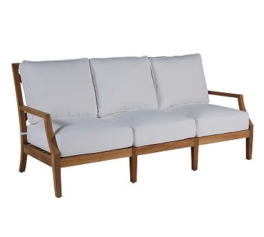 Kesao Sofa Cushion, Outdoor Canvas; Natural - Image 0