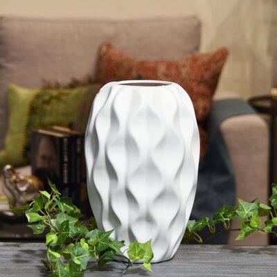 Desilva Embossed Wave Design Table Vase - Image 0