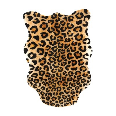 Polak Black/Brown Leopard Area Rug - Image 0