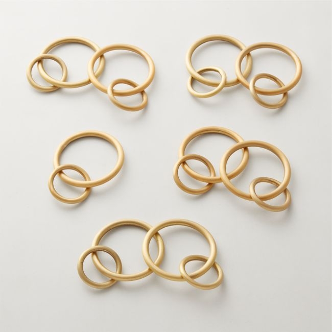 Polished Brass Curtain Rings Set of 9 - Image 0