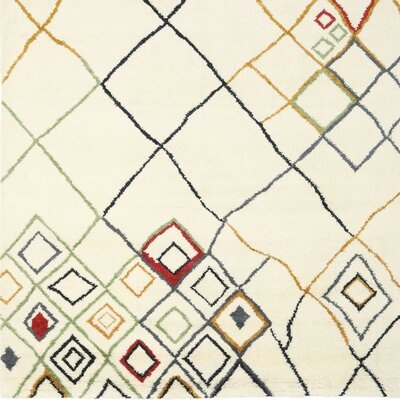 Contemporary Beige/Red Area Rug - Image 0