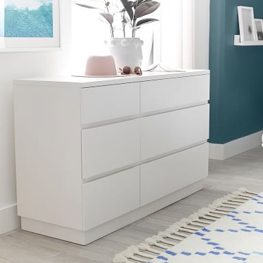 Bowen 6-Drawer Wide Dresser, Simply White - Image 5