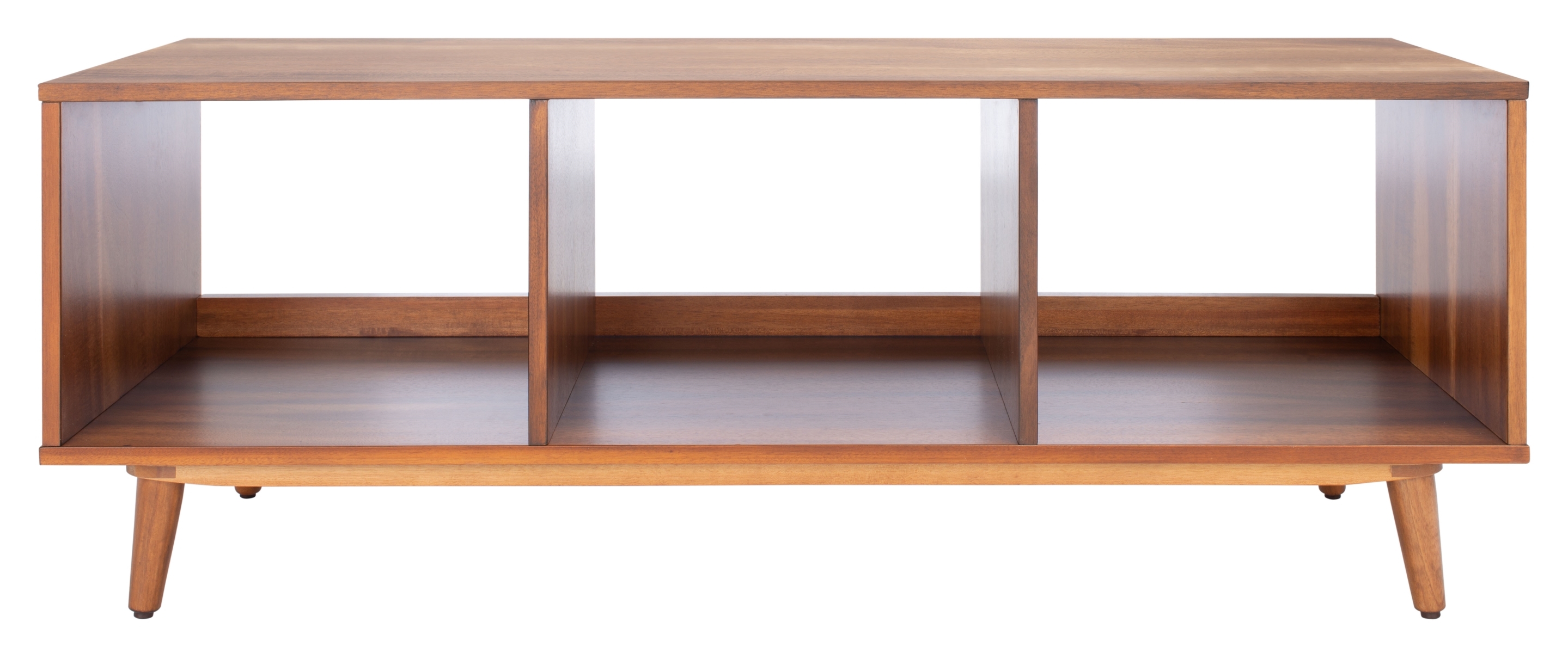 Cricket Open Shelf Media Stand - Natural Acacia - Safavieh - Image 0