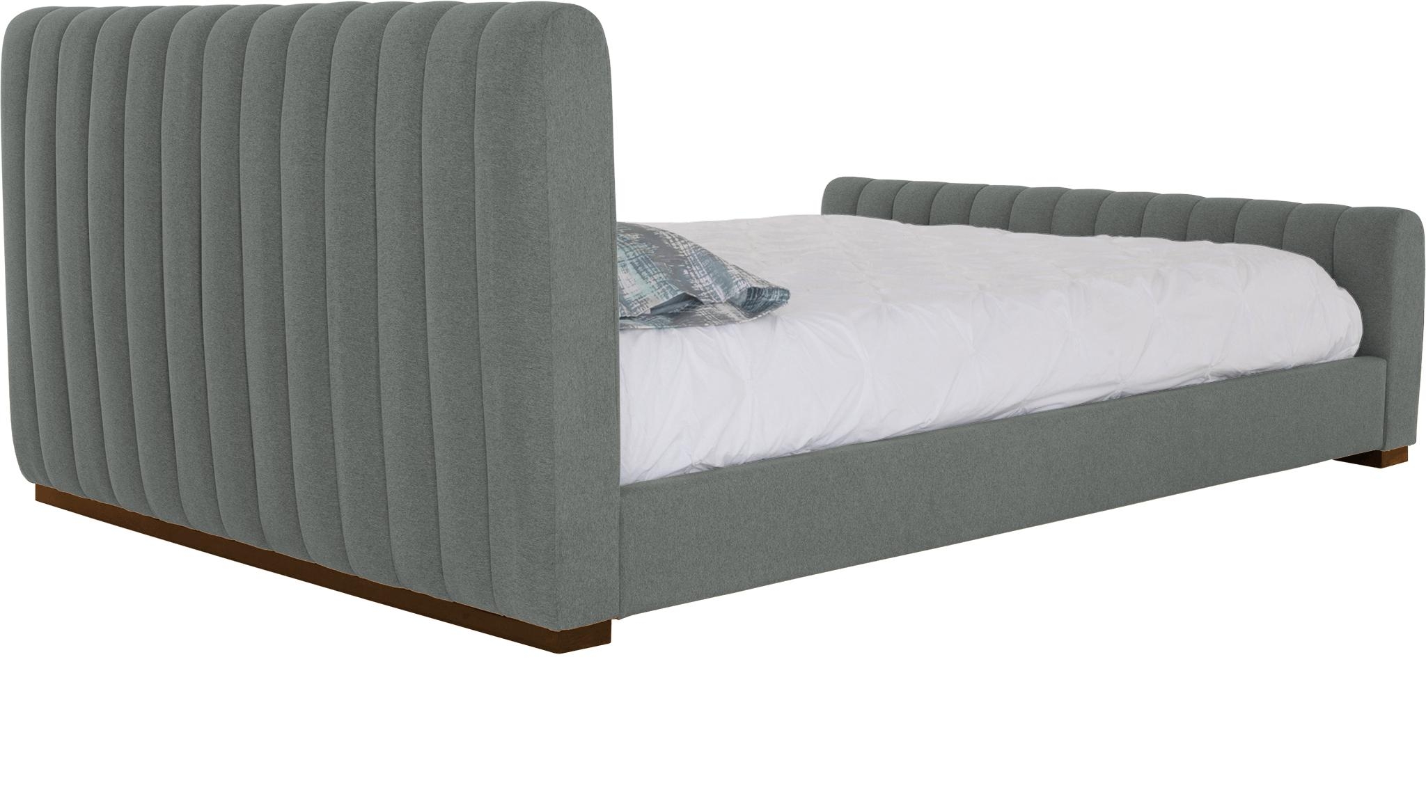 Gray Camille Mid Century Modern Bed - Essence Ash - Mocha - Eastern King - Image 3