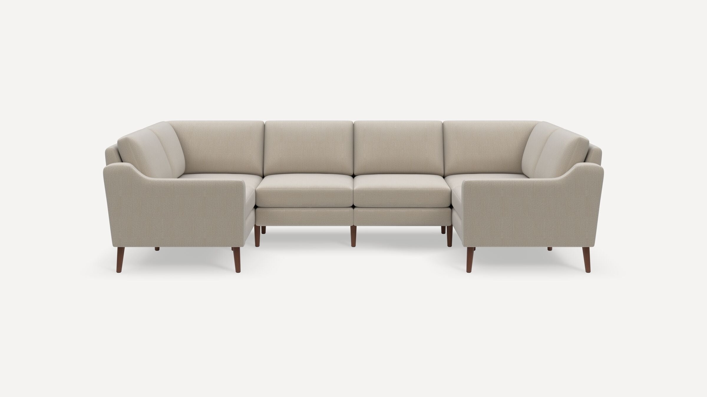 Nomad 6-Seat U Sectional - Georgia Clay - Performance Chenille / Walnut - Wood / Slope - Image 0