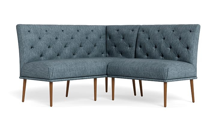 Dorian Upholstered Petite Left Banquette with Tufting Option - Image 2