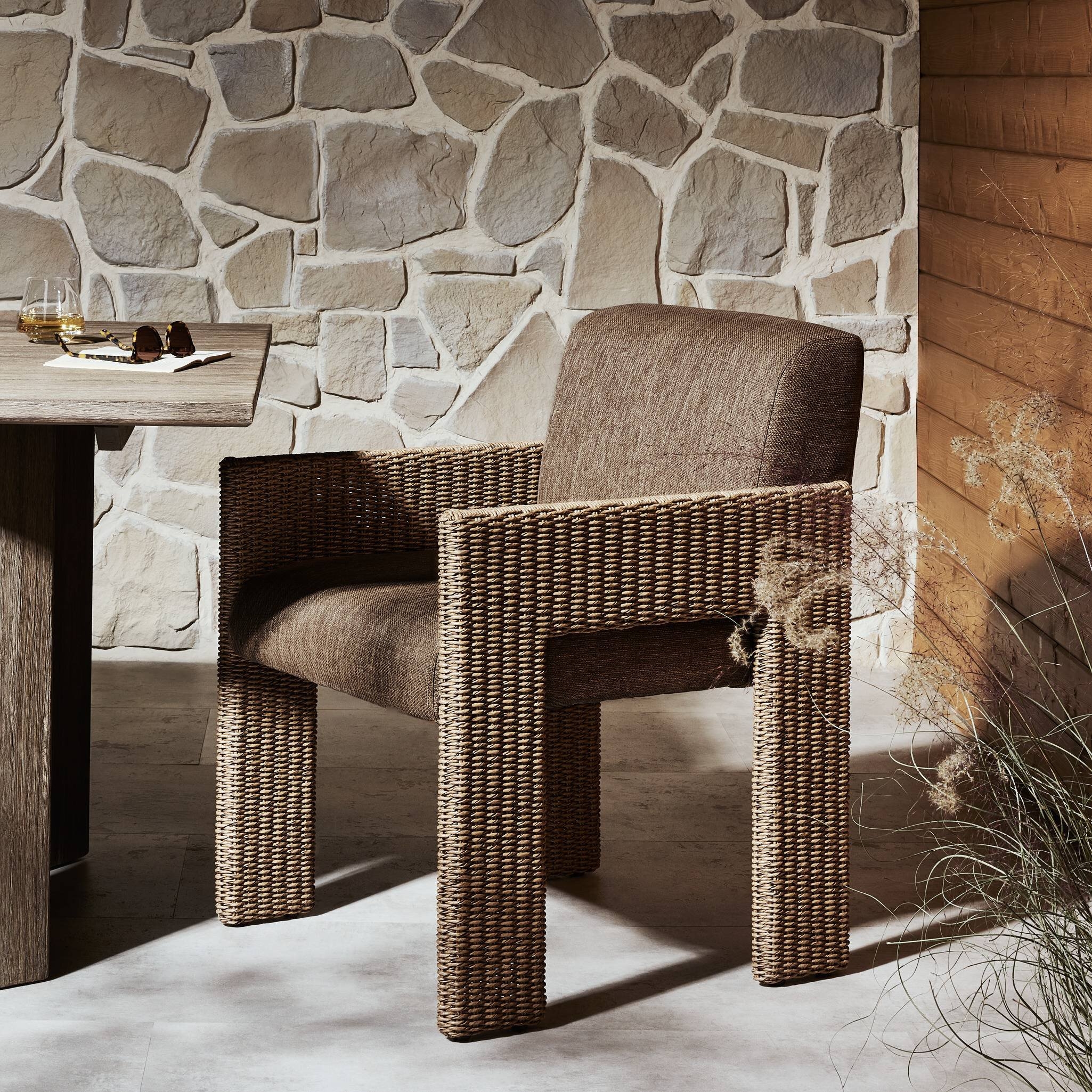 Amur Outdoor Dining Chair - Ellor Brown - Image 11