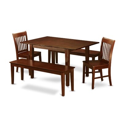 Agesilao Butterfly Leaf Rubberwood Solid Wood Dining Set - Image 0