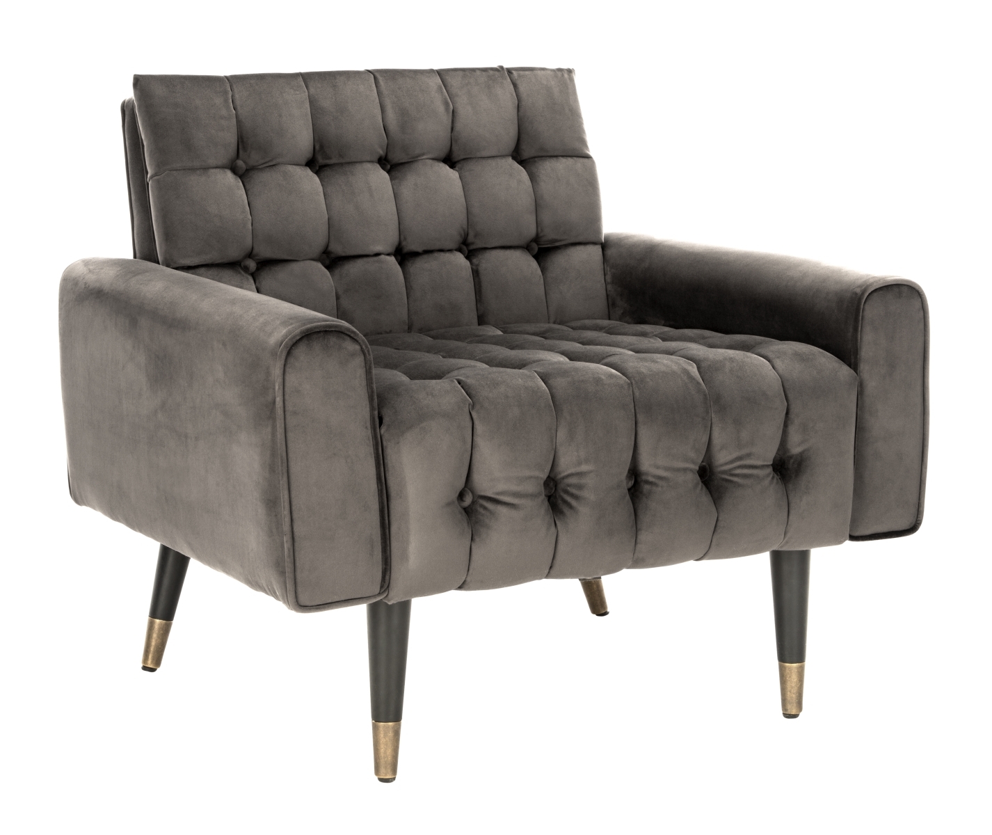 Amaris Tufted Accent Chair - Shale / Black - Safavieh - Image 6