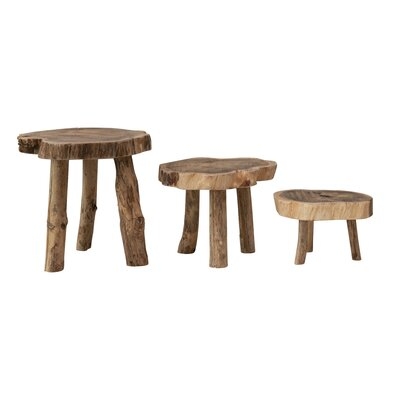 Sauceda Solid Wood 3 Legs End Table Set - Image 0