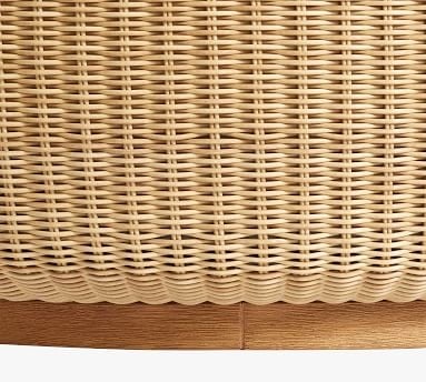 Hampton All-Weather Wicker Drum Coffee Table, Natural - Image 1