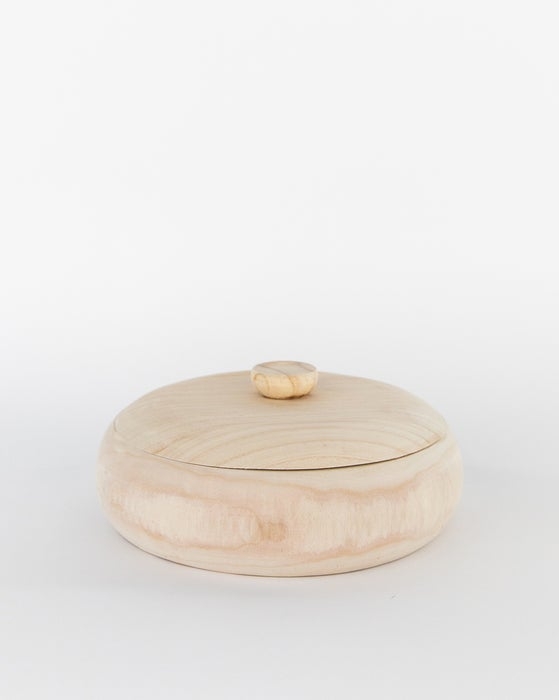 Lidded Natural Wood Container - Image 4