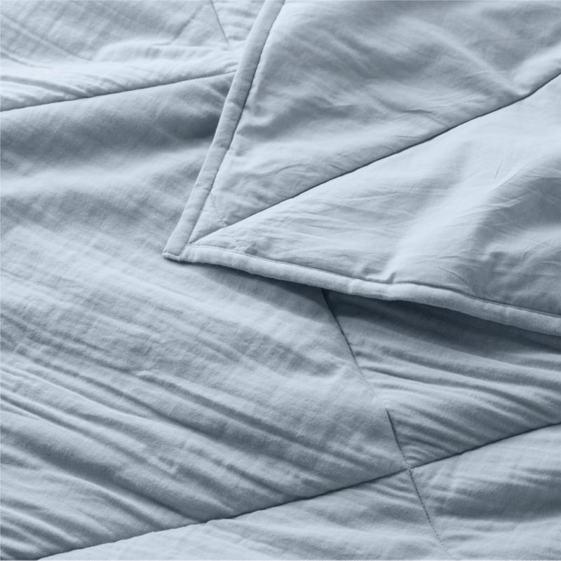 Supersoft Gauze Organic Cotton Sky Blue Twin XL Quilt - Image 1