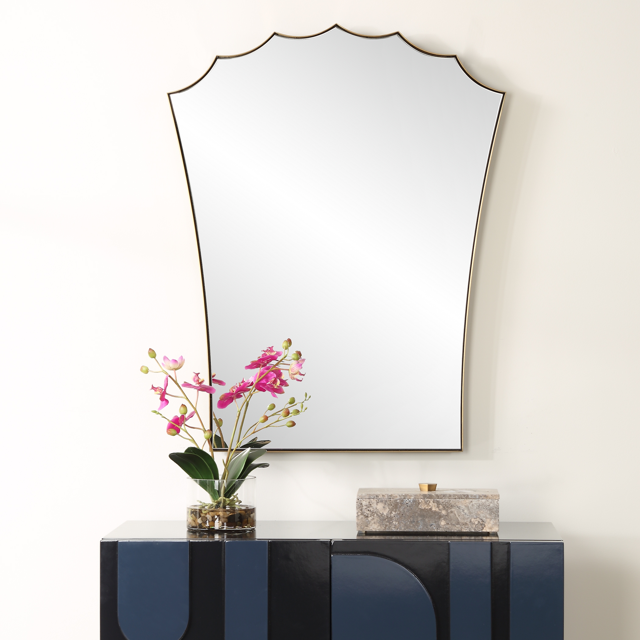 Monarch Scalloped Arched Vanity Mirror - Image 1