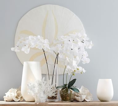 Frosted Glass Hurricane, White, Large - Image 3