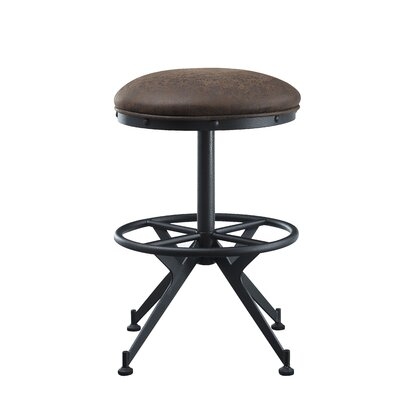 Counter Height Stool, Salvaged Brown & Black Finish - Image 0