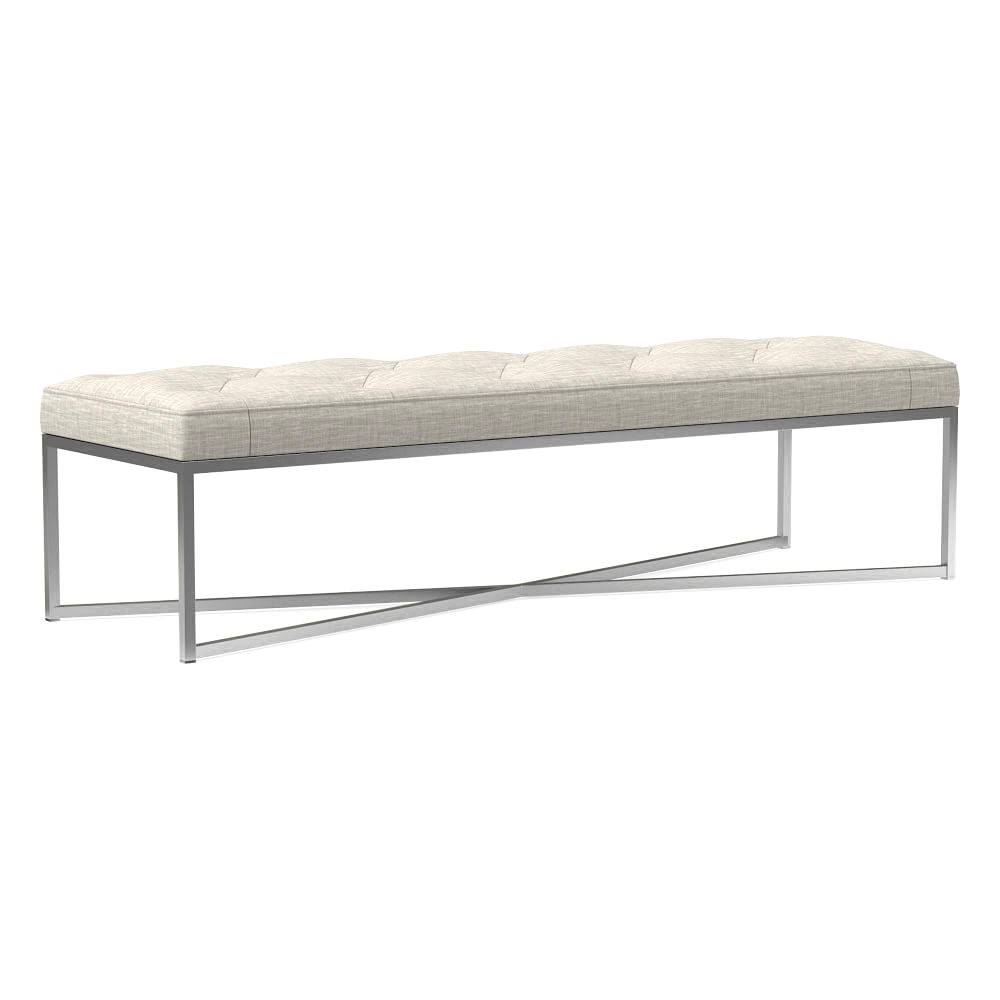 Maeve Rectangle Ottoman, Poly, Austria, Shell, Stainless Steel - Image 0