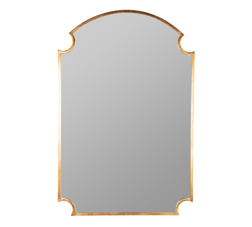 Vera Gold Arched Mirror, 42" x 28" - Image 0