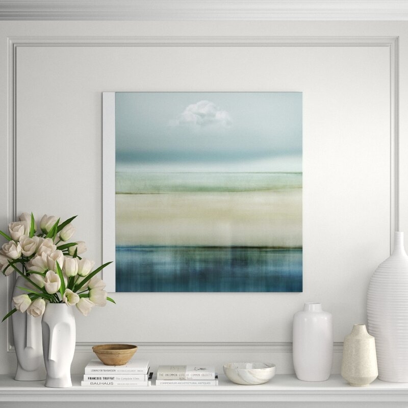 Chelsea Art Studio 'Poly Horizons III' Graphic Art Print Format: Image Brush Gel on Giclee Canvas, Size: 36" H x 36" W - Image 0