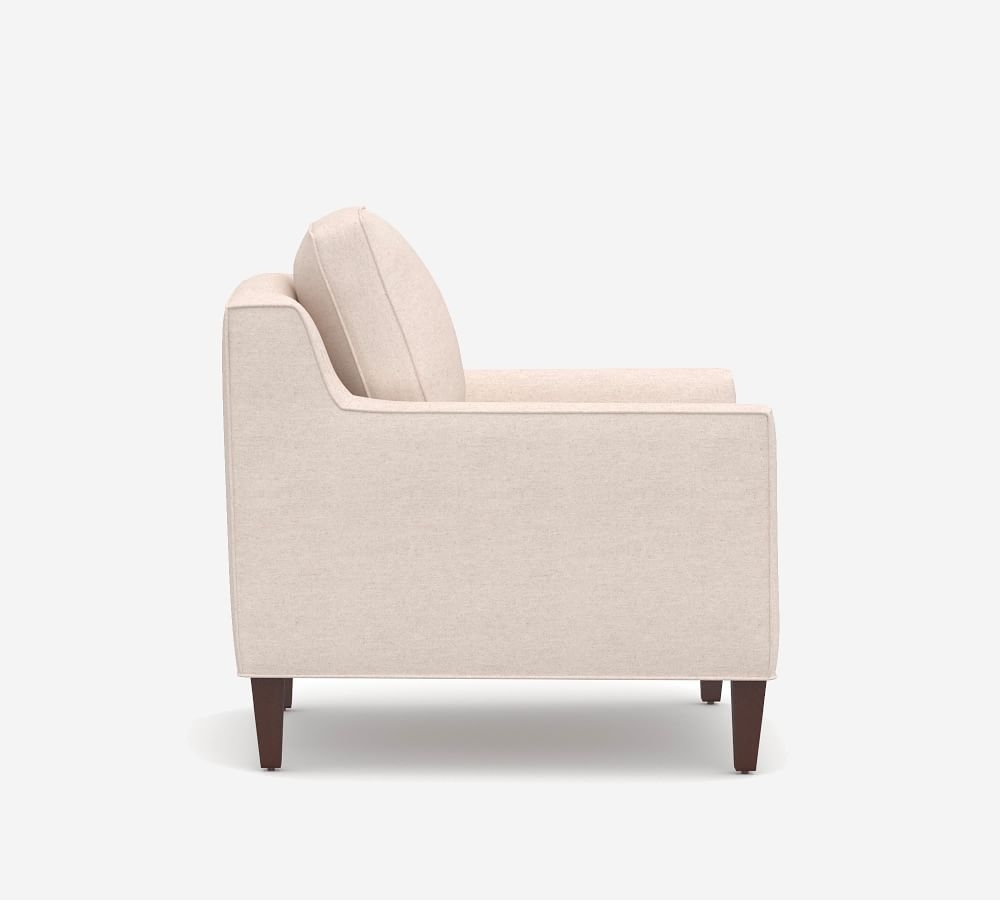 Beverly Upholstered Armchair, Performance Twill Warm White - Image 2