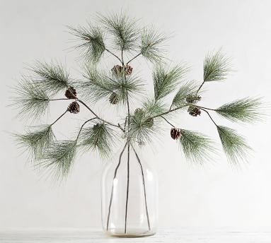 Faux Needle Nose Pine Branches, Set of 3 - Green - Image 4
