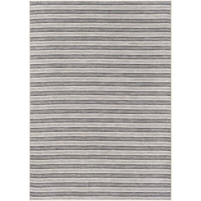 Chorley Striped Charcoal Indoor / Outdoor Use Area Rug - Image 0