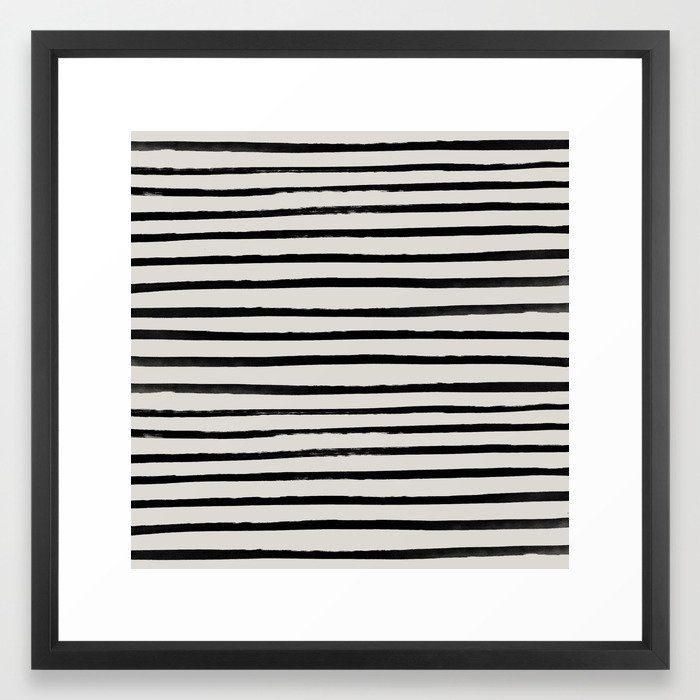 Zebra Framed Art Print by Leah Flores - Vector Black - MEDIUM (Gallery)-22x22 - Image 0