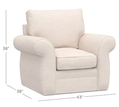 Pearce Roll Arm Upholstered Swivel Armchair, Down Blend Wrapped Cushions, Performance Heathered Basketweave Alabaster White - Image 1