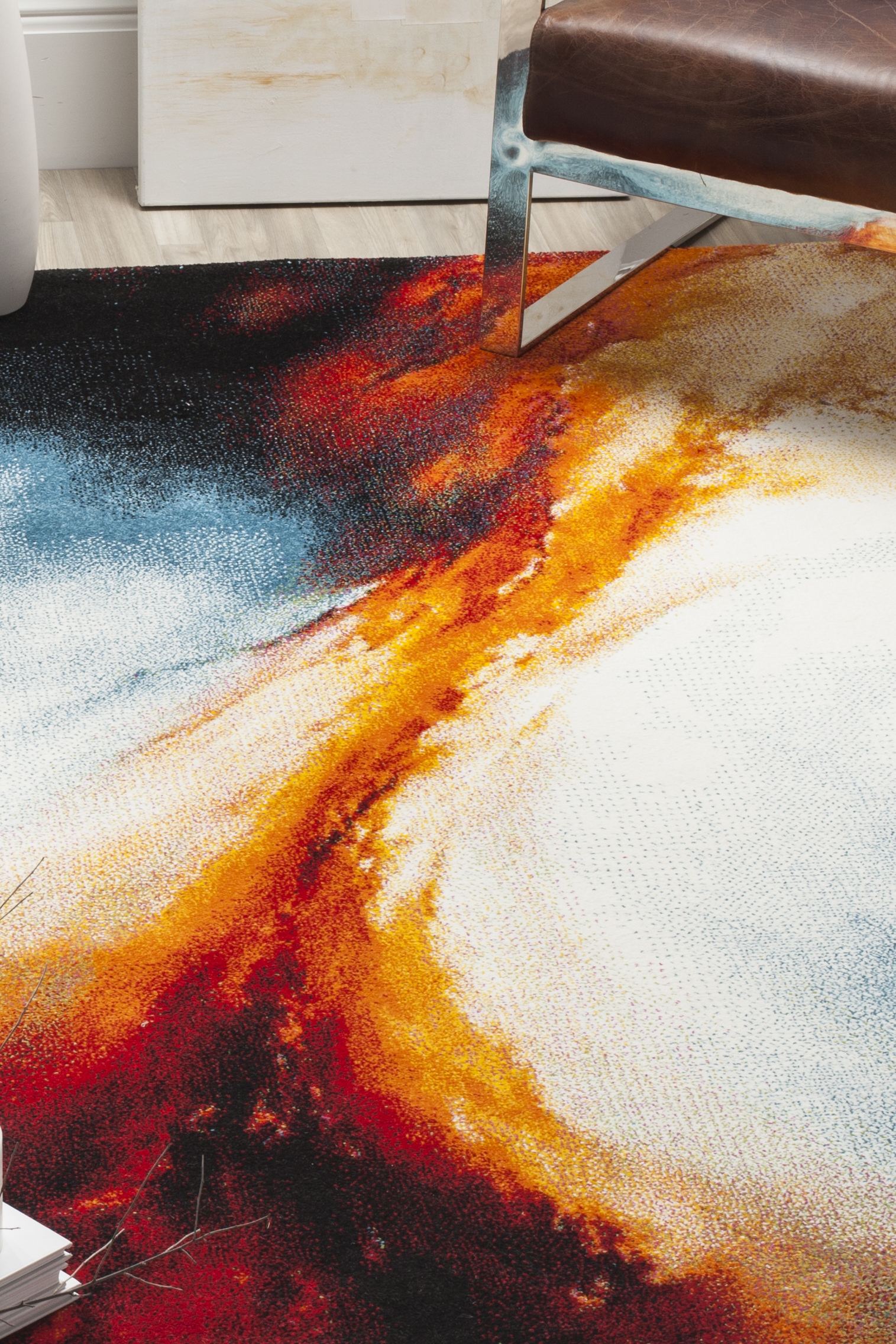 Arlo Home Woven Area Rug, GAL112D, Orange/Multi,  2' 7" X 5' - Image 1