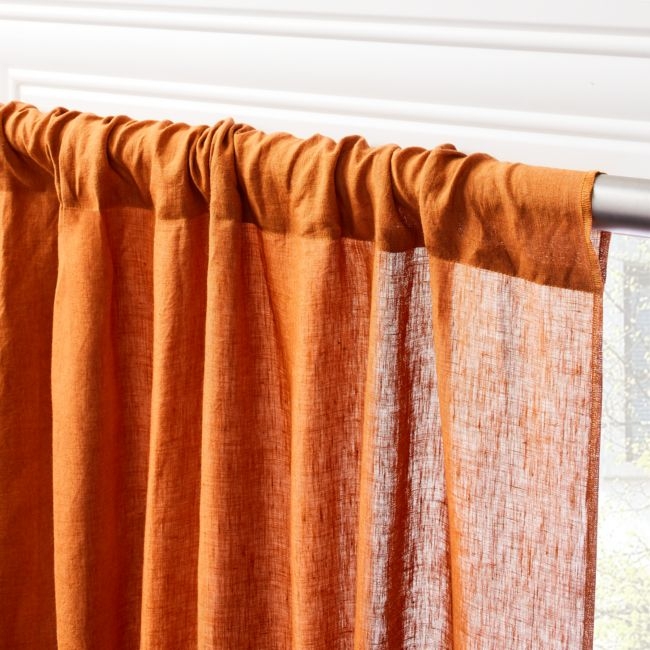 Linen Copper Curtain Panel 48"x108" - Image 0