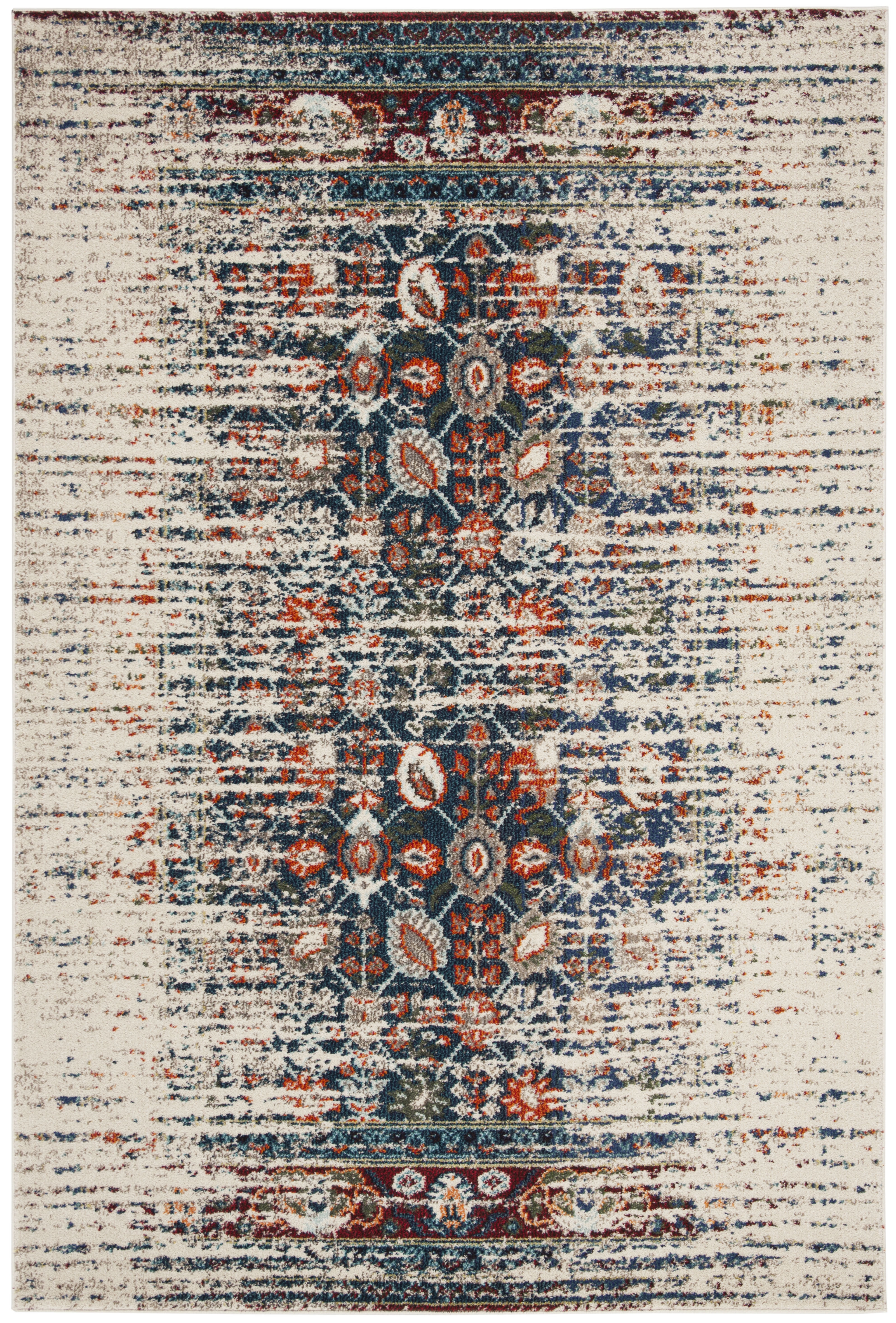 Arlo Home Woven Area Rug, MNC208M, Ivory/Blue,  6' 7" X 9' 2" - Image 0