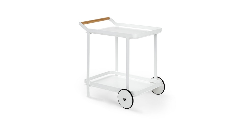 Boden White Bar Cart - Image 0