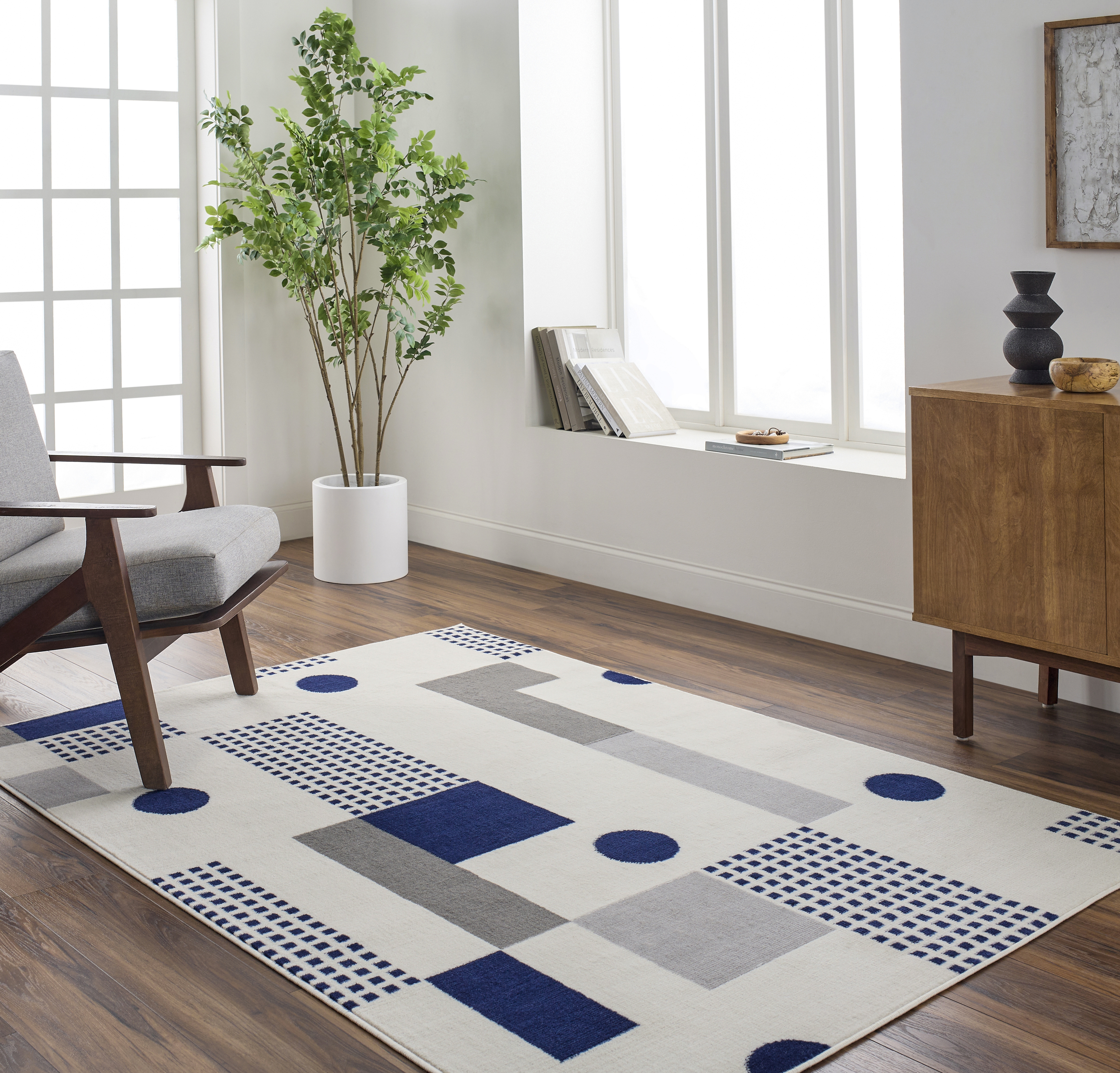 Pisa Beige Indoor 7'10" x 10' Machine Woven Rug - Image 1