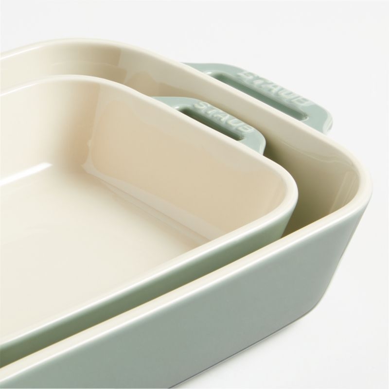 Staub ® 2-Piece Eucalyptus Green Ceramic Baking Dish Set - Image 4