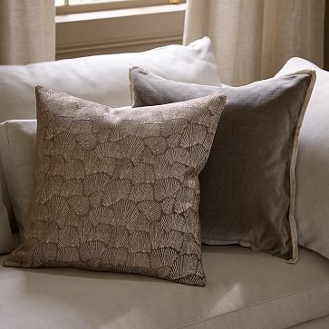 Deco Shells Pillow Cover, 20"x20", White - Image 5