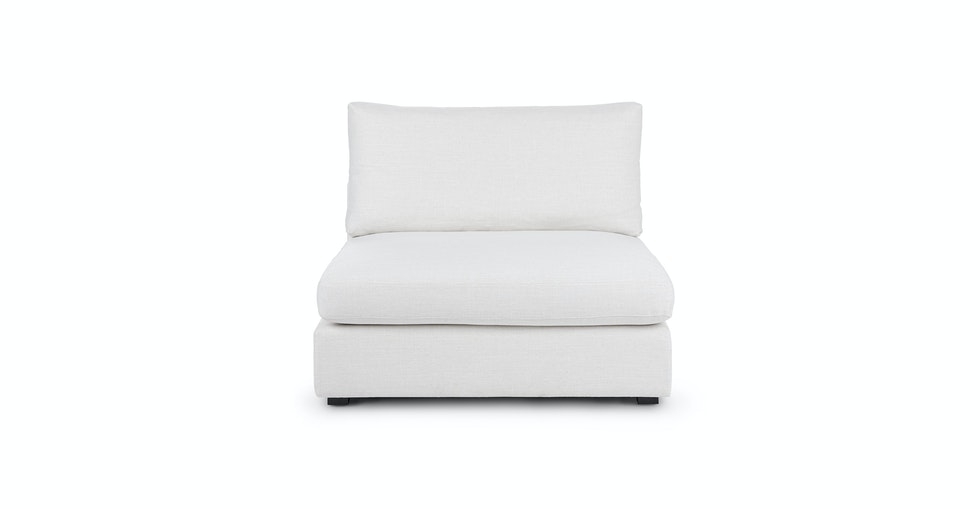 Beta Quartz White Armless Chair Module - Image 0