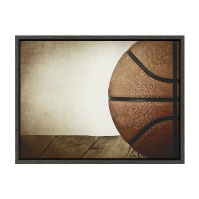 'Vintage Half Basketball' by Shawn St.Peter- Floater Frame Photograph Print on Canvas - Image 0