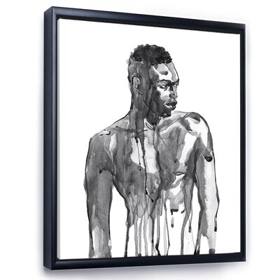 FDP35689_Handsome African Man Portrait On White I - Modern Canvas Wall Art Print - Image 0