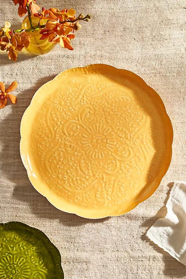 Patterned Enamel Ruffle Tray - Image 0