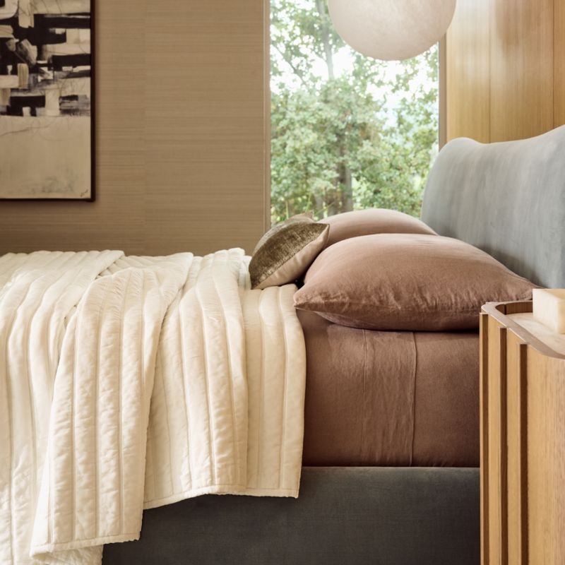 EUROPEAN FLAX™-Certified Linen Tawny Brown King Pillow Shams Set of 2 - Image 4