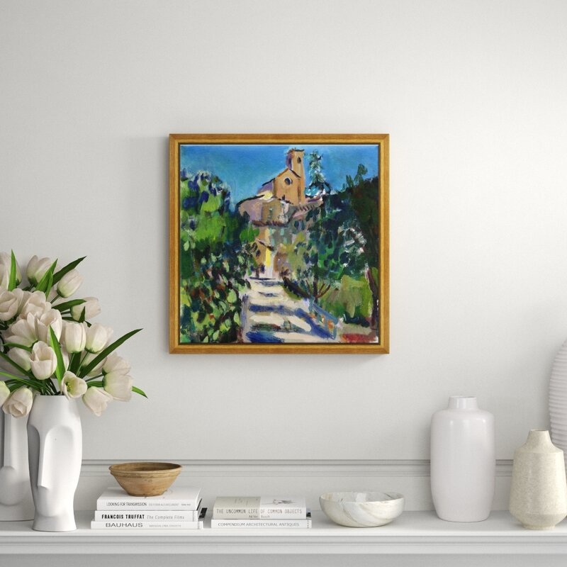 Soicher Marin 'Up the Hill Monte Corone' by Pessemier Framed Painting on Canvas - Image 0