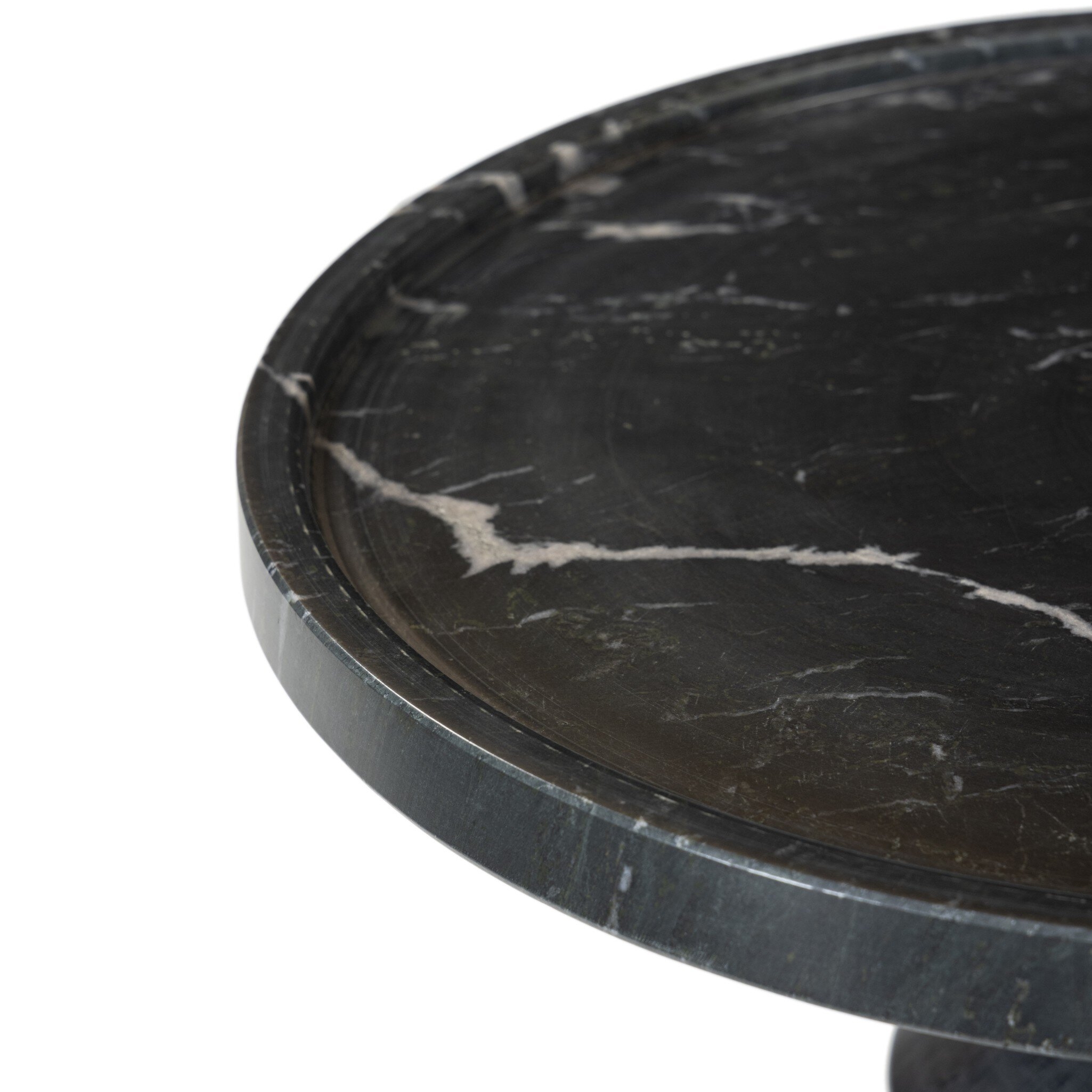 Skylar End Table - Black Marble - Image 7
