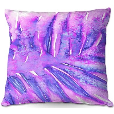 Couch Paradise Palm Aqua Green Throw Pillow - Image 0