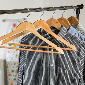 Honey Can Do Collection 24-Pack Wood No Slip Hangers, Maple - Image 1
